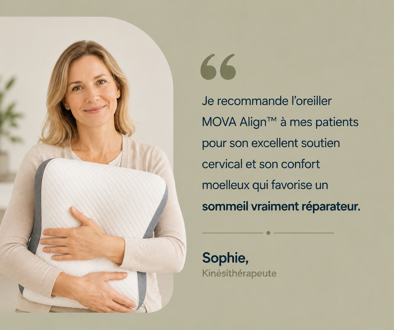 MOVA Align™ — Oreiller cervical pour dormir sans douleur